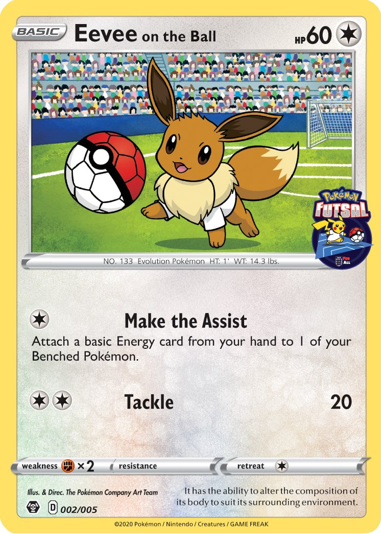 Eevee on the Ball - 002/005 (Pokemon Futsal) [MCAP - 002/005]